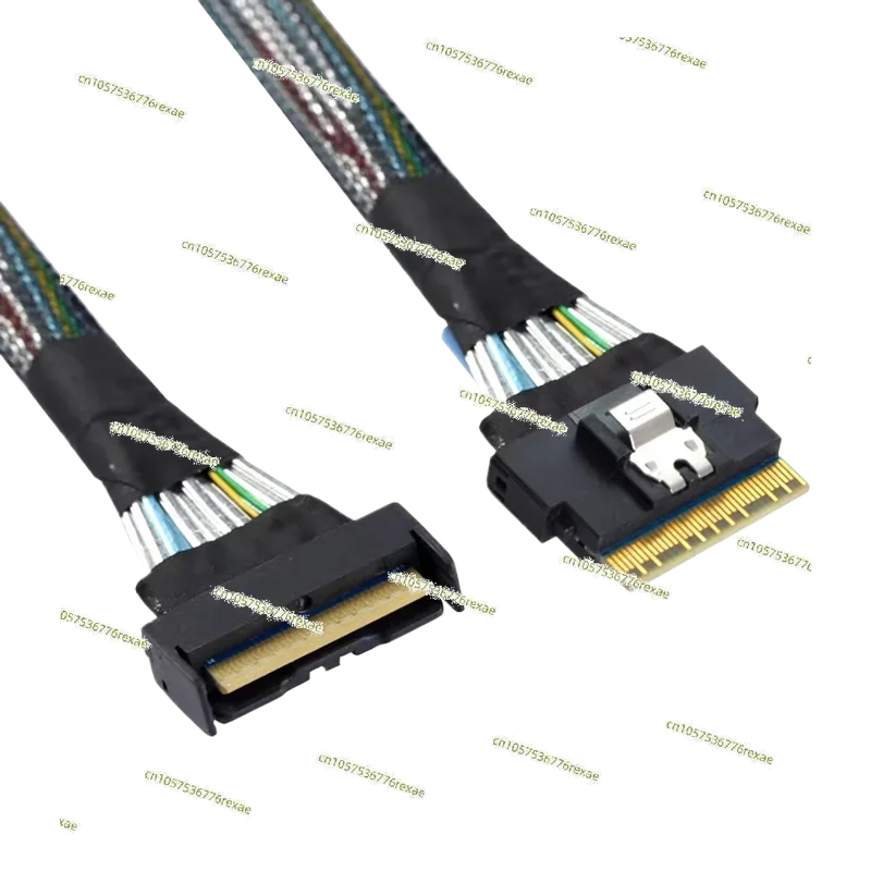 MCIO to Slimsas Connection Cable SFF-8654X8 Adapter Cable PCIE5.0 Server Array Card GEN5 Cable