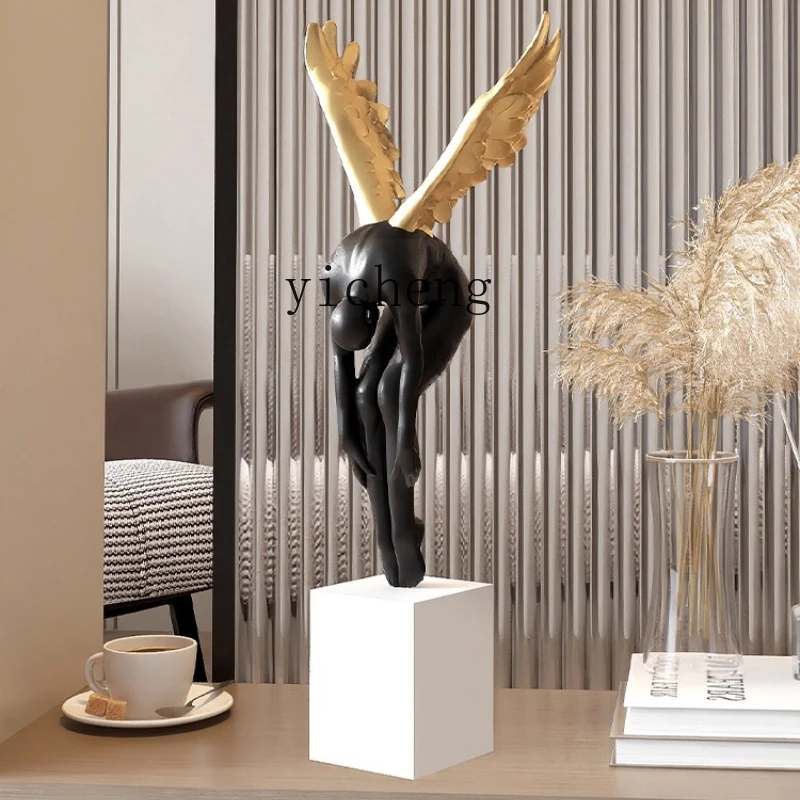 LYY  Abstract Art Figure Desktop Ornament Home Decor Living Room TV Cabinet Entrance Study Sculpture Craft