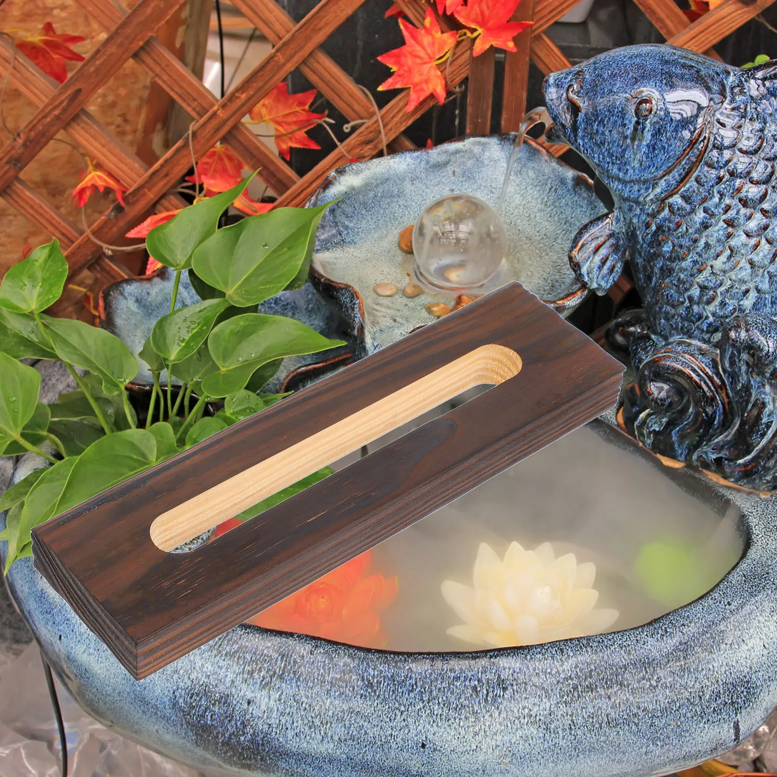 

Fish Tank Waterfall Fountain Landscape Wood Board Rustic Natural Aquarium Decor DIY Craft Prop Reptile Tank Accessory