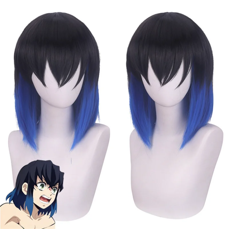 1:1 Halloween  Demon Slayer Cosplay wig Kamado Nezuko Kanroji Mitsuri Tsuyuri Kanawo Agatsuma Zenitsu Hashibira Inosuke Hair Wig