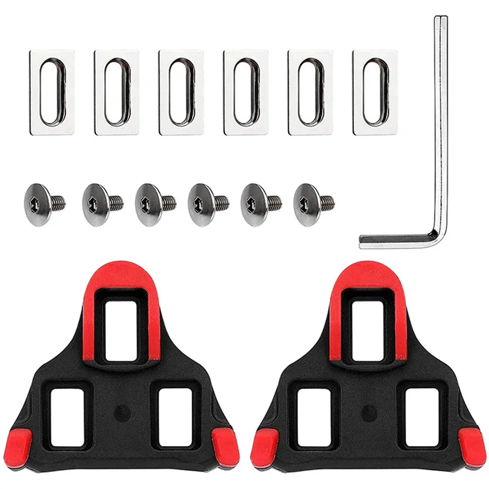 Road Bike Pedal Cleat Bicycle Pedals Plate Clip Self-locking Plate Float Pedal Cleats Cycling Shoes Bicycle Accessories