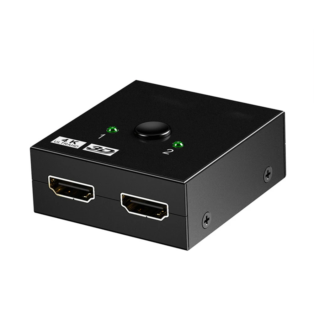 HD 2.0 2 Port 4K 2x1 1x2 Switch KVM Bi Directional Switcher UHD 4Kx2K 3D HD 2 Input 1 Output Splitter For Computers Laptops