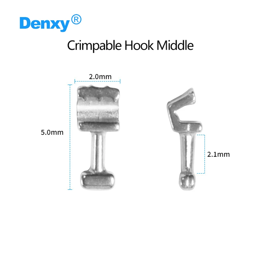 Denxy 50 Stück Zahnmedizinische Quetschbare Haken, Kurz/Mittel/Lang, für Kieferorthopädische Brackets, Zahnspangen, Zahnarztpraxis – Detail 9