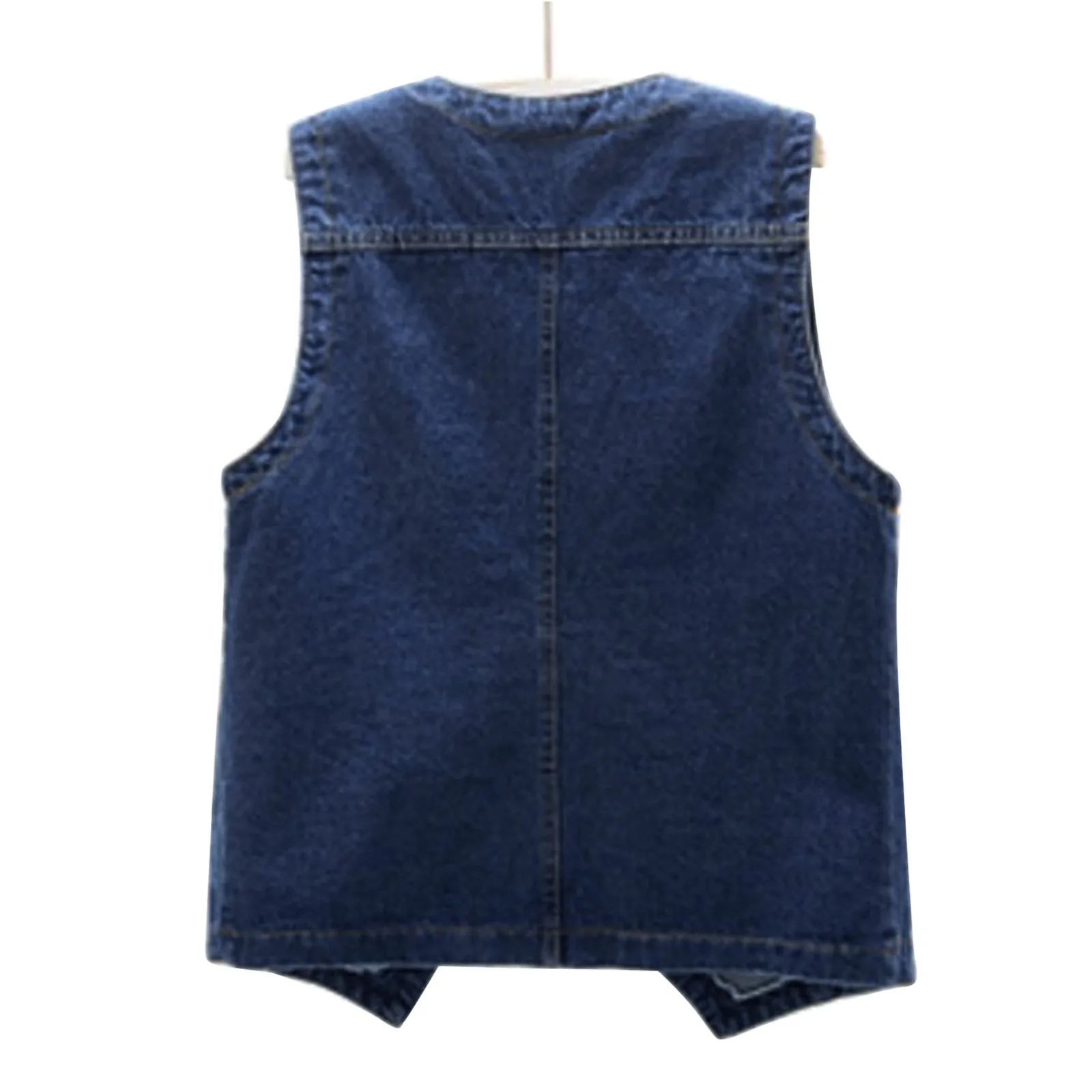 Women Jackets Fashion Womens Sleeveless Denim Vest V Neck Button Down Jean Jacket Jaquetas