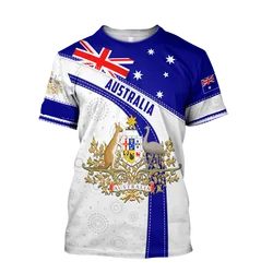 Australia Flag T-Shirts Men's T-shirt Camouflage Print Sweatshirt Summer O-neck koala Jersey Fashion Short Sleeve Clothing Tops