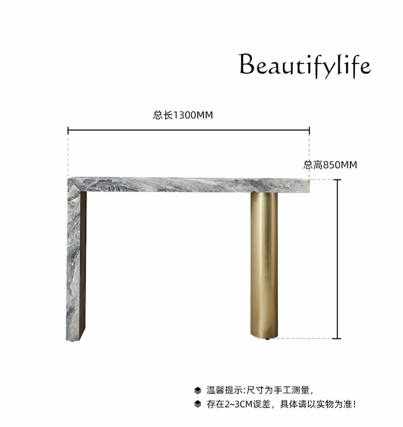 

Modern light luxury high-end household Italian natural marble entrance, facing the gate and against the wall
