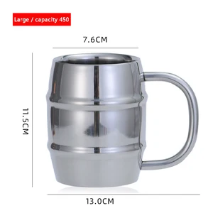 Doppelbierbecher Edelstahl, Outdoor Camp, Western Coffee Cup mit Griff, isolieren tragbare Wasserbecher, 500 ml, 450 ml 6 Hauptverkaufsthermie Becher mit ftai - №6