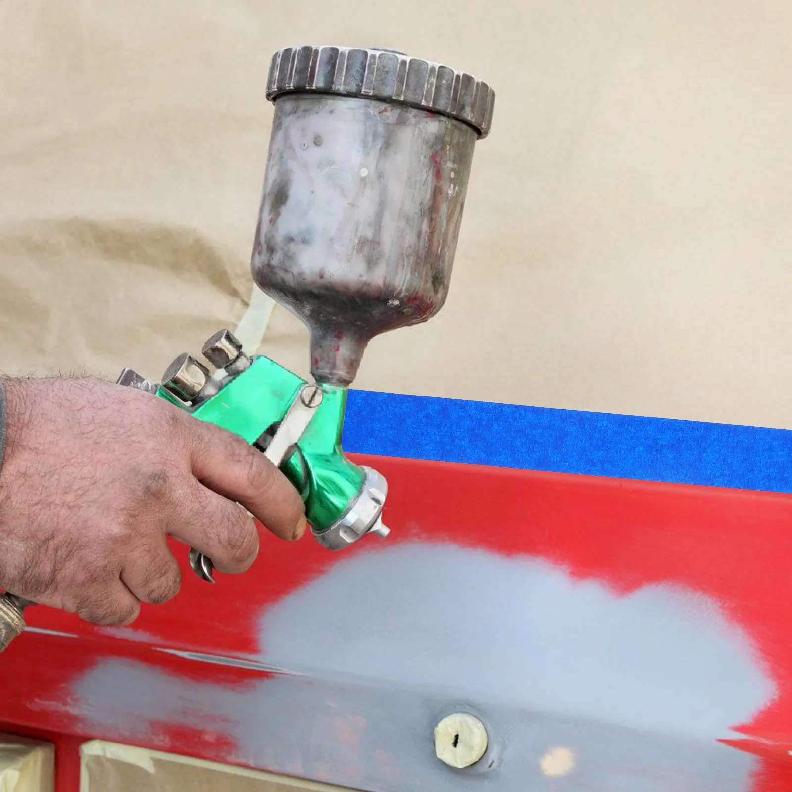 

6 рулонов синей малярной ленты 25 мм x 20 м, высокопрочная крепированная бумага для покраски автомобилей, ремонта дома, цветовой кодировки