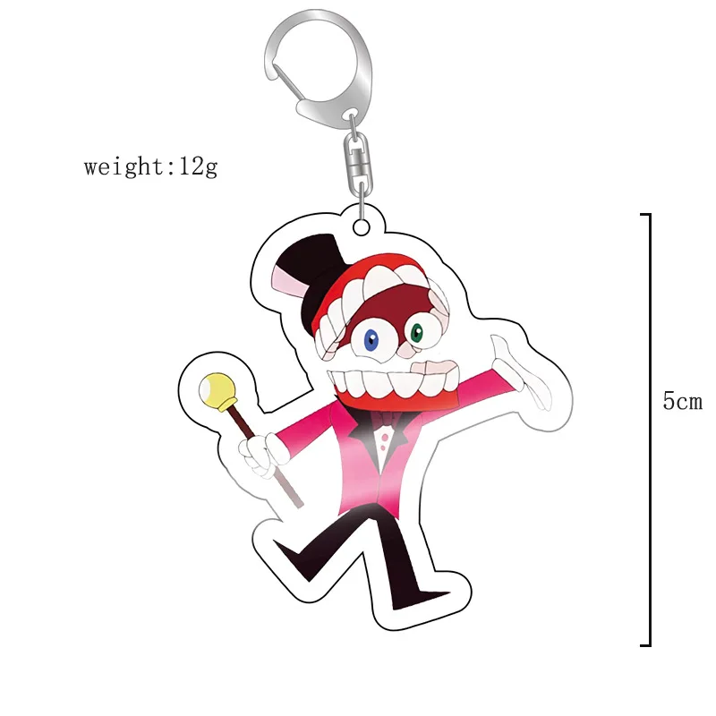 The Amazing Digital Circus Keychains Pendants Cartoon Pamni Jax Backpacks Pendant Charms Key Chain for Children Birthday Gifts