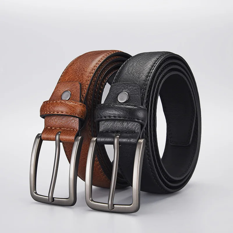 New style men's business casual belt Wenzhou belt men's classic versatile simple needle buckle belt men