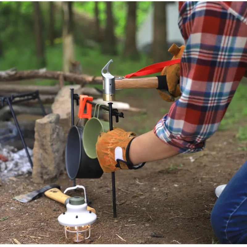 Outdoor BBQ Grilling Heatproof Flame-retardant Gloves Cowhide High-temp Resistant Welding Gloves Durable Camping Protective Gear - view 3