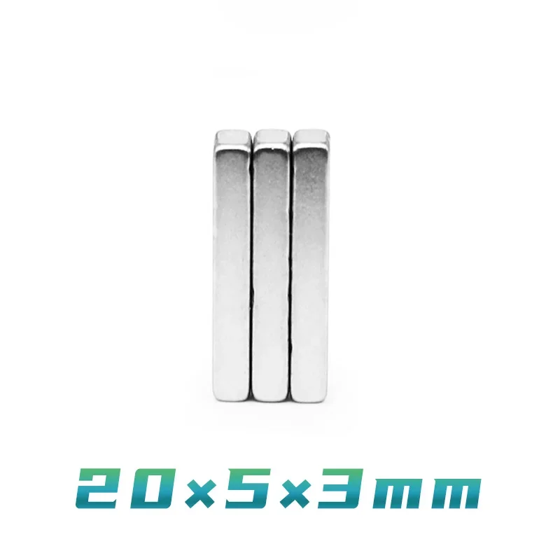 10/20/50/100/150/200PCS 20x5x3 Strong Block Magnets N35 Permanent Neodymium Magnet 20*5*3 Rectangular Rare Earth Magnet 20x5x3mm