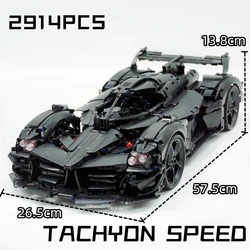 NEW IN STOCK MOC Tachyon Speed 2914pcs Accessories Super Sport Car Model 1:8 Racing Technology Building Blocks Bricks Toys