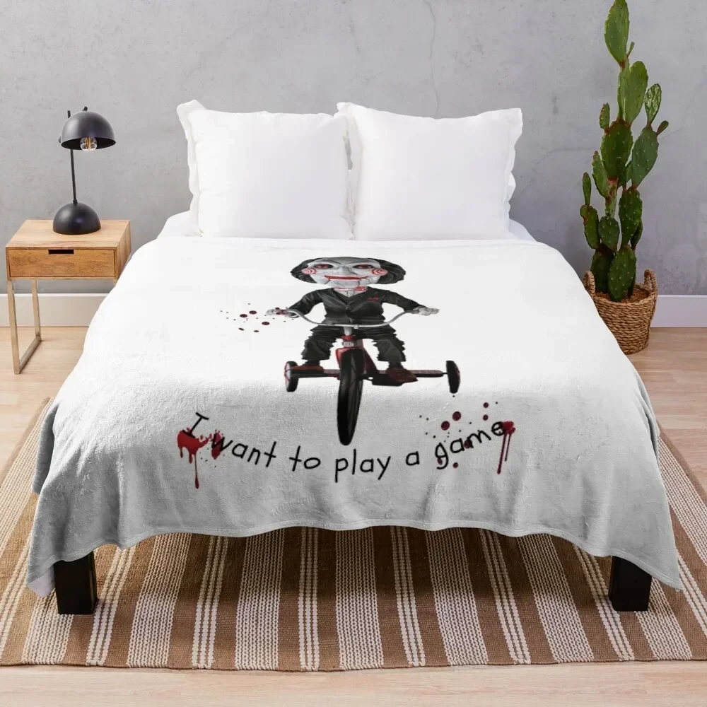 

SAW - Jigsaw - I want to play a game Throw Blanket Extra Large Throw Kid'S Blankets