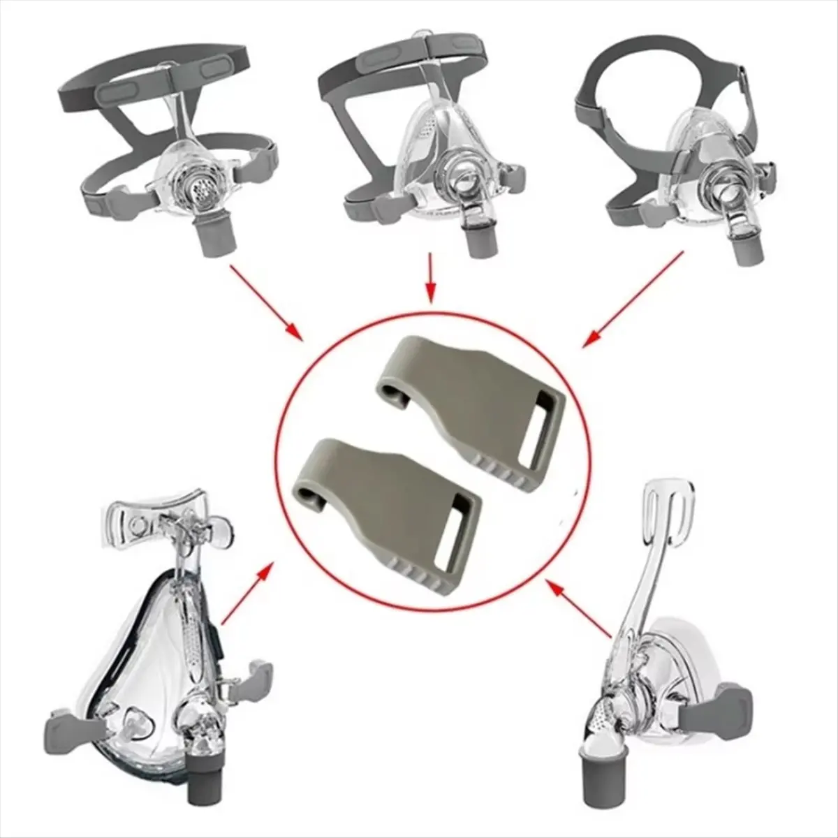 Budget-Friendly 4 Pcs Headgear Clips Buckles for F1B NM4 Universal Clips Strong Force Backup Replacement Accessories