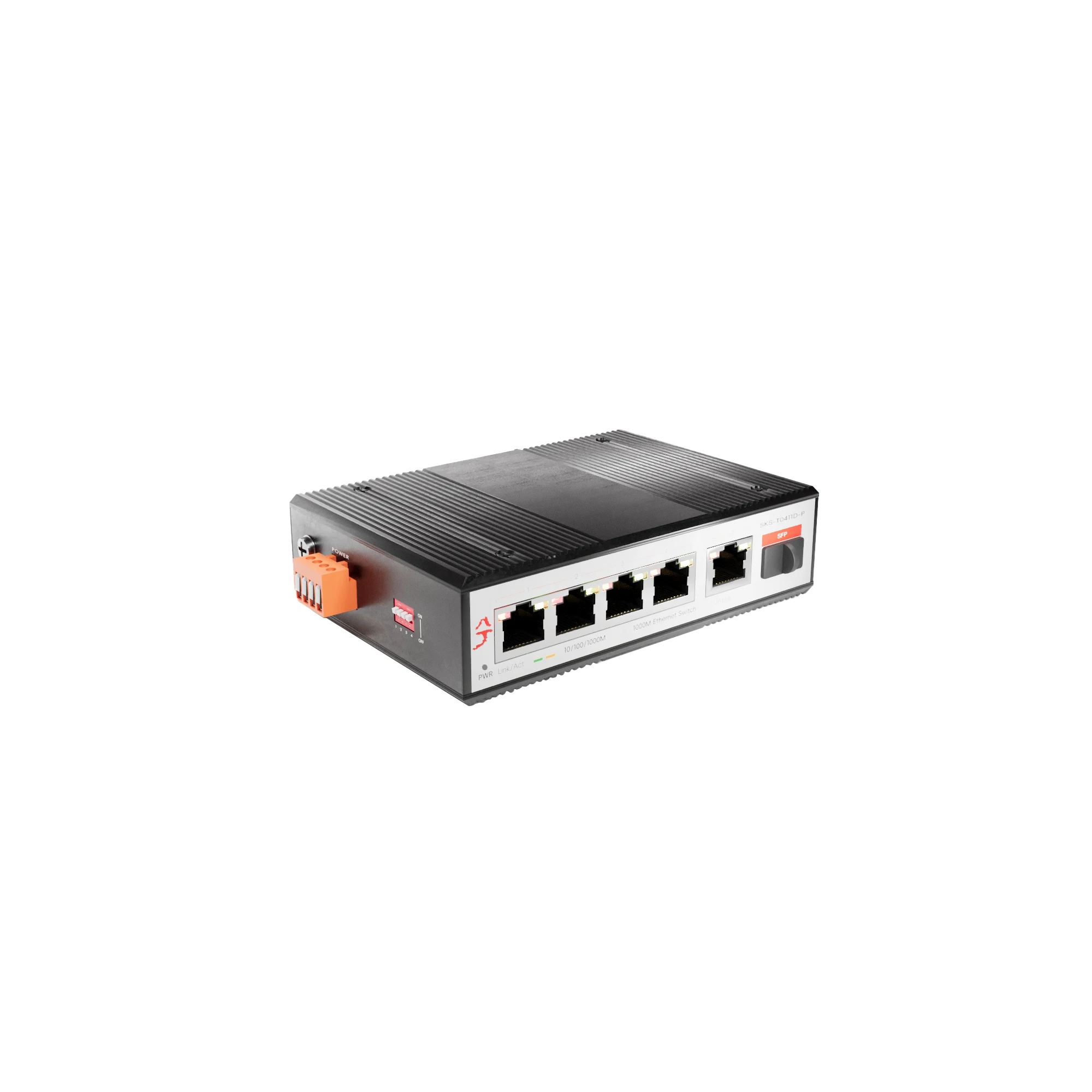 XikeStand-Switch Ethernet de alimentação com conexão dupla, 1G POE, 4 x PoE, 1G, RJ45, SFP + Suporte, DC44-55V Supply, 6 Portas