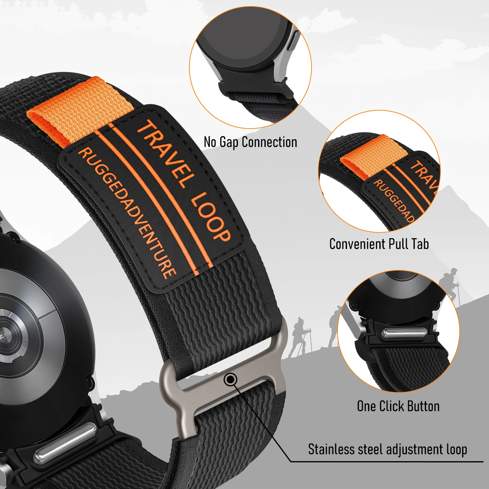 Trail Loop Strap for Samsung Galaxy watch 6 4 classic 5 Pro 44mm 40mm 47mm 43mm 45mm Nylon bracelet correa Galaxy watch 6 Band