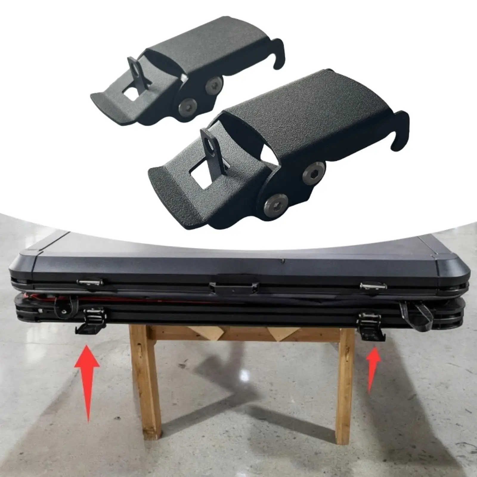 Stainless Steel Roof Tent Locking Clamp Mount Brackets Secure Lid Latch Hardware Replacement Easy Install for Road Trips