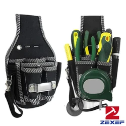 Multifunctional Tool Bag Nylon Fabric Tool Belt Screwdriver Kit Holder Tool Bag Pocket Pouch Bag Electrician Waist Pocket Case