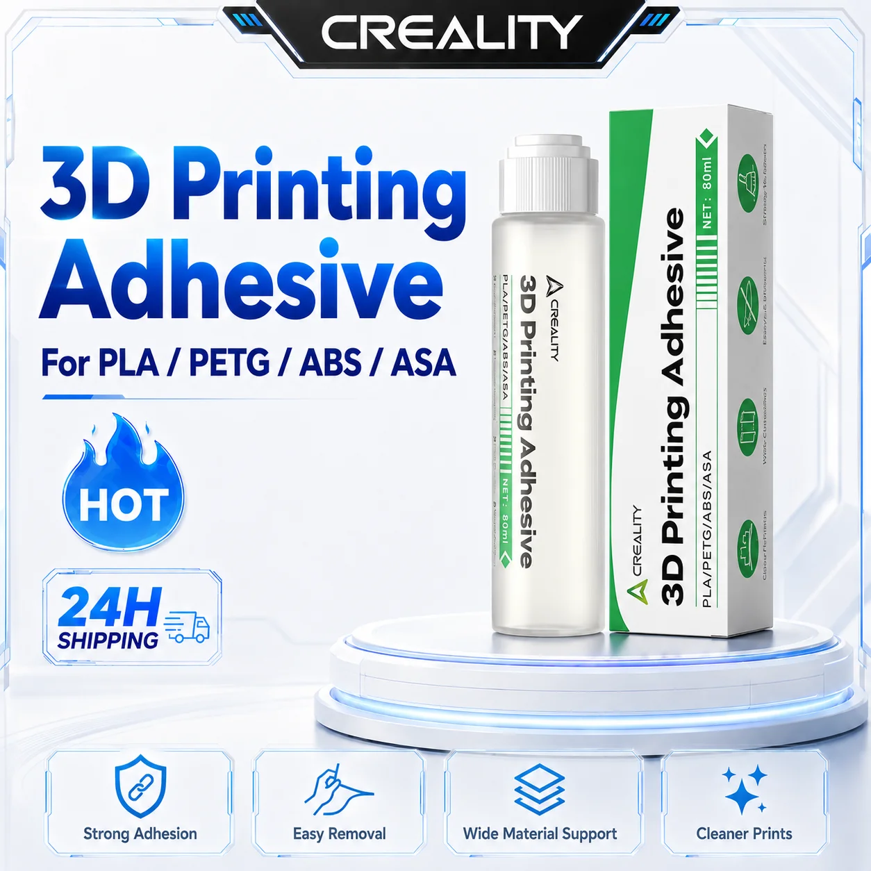 Creality 3d Printing Platform Adhesive Application With Strong Adhesion And Anti Curling Edges, Easy To Remove And Clean