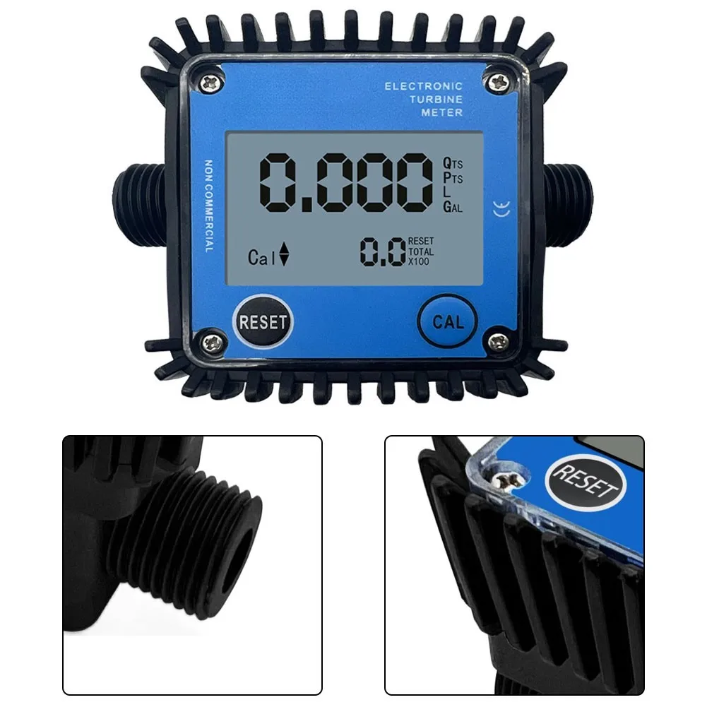 Fourpoint external threaded gear flow meter for diesel fuel with multi unit measurement and resistant to pressure up to 0 3MPa