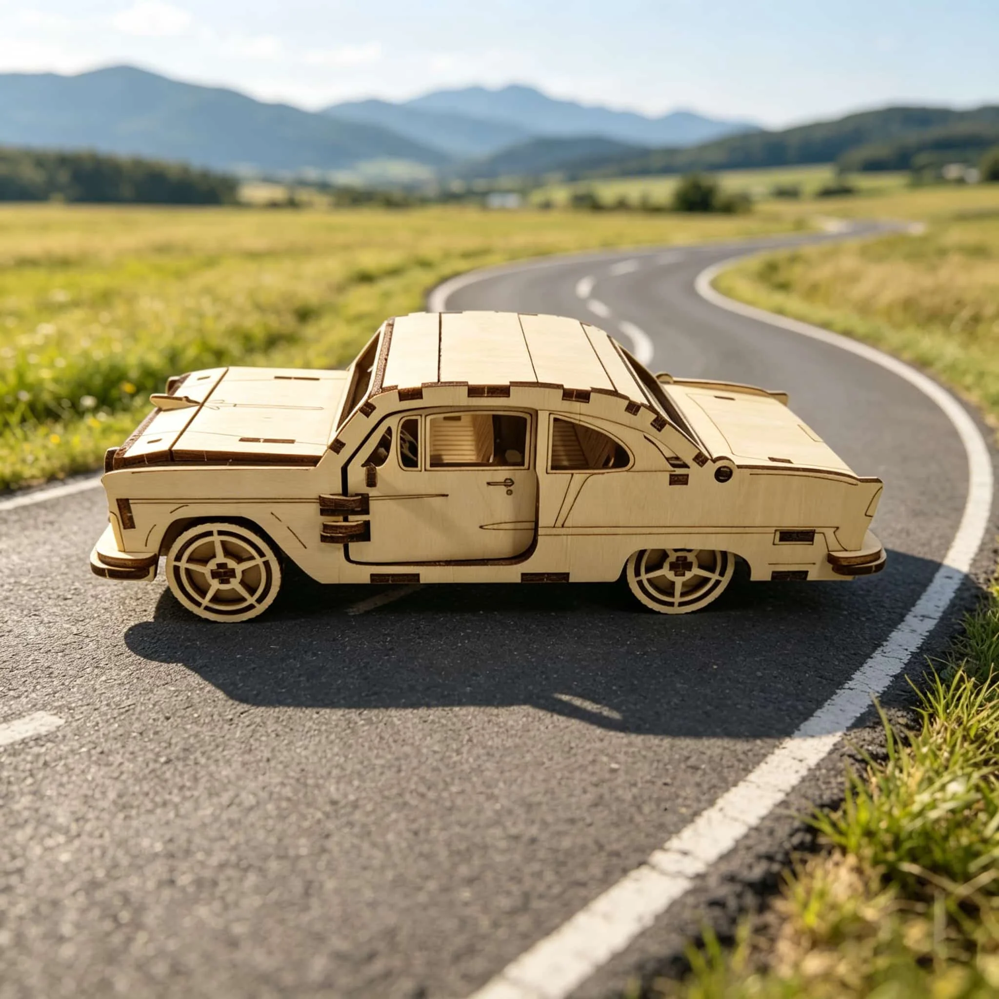 3D Wooden Car Puzzle, DIY Model Kit, Handcrafted Gift, Home Decor, Birthday/Valentine's Day Gift
