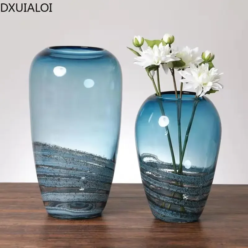 

Nordic Fashion Stained Glass Vase Hydroponic Glass Flower vase Home Decoration Accessories Modern minimalist creative vases