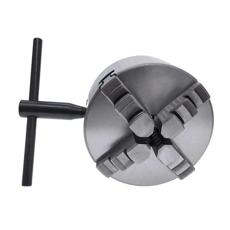 K11-100 4 JawSelf-centeringChuck LatheChuck Scroll Chuck 100mmForSmall Lathe مع الصلب المقسى مع مجموعتين من الفكين K12-100