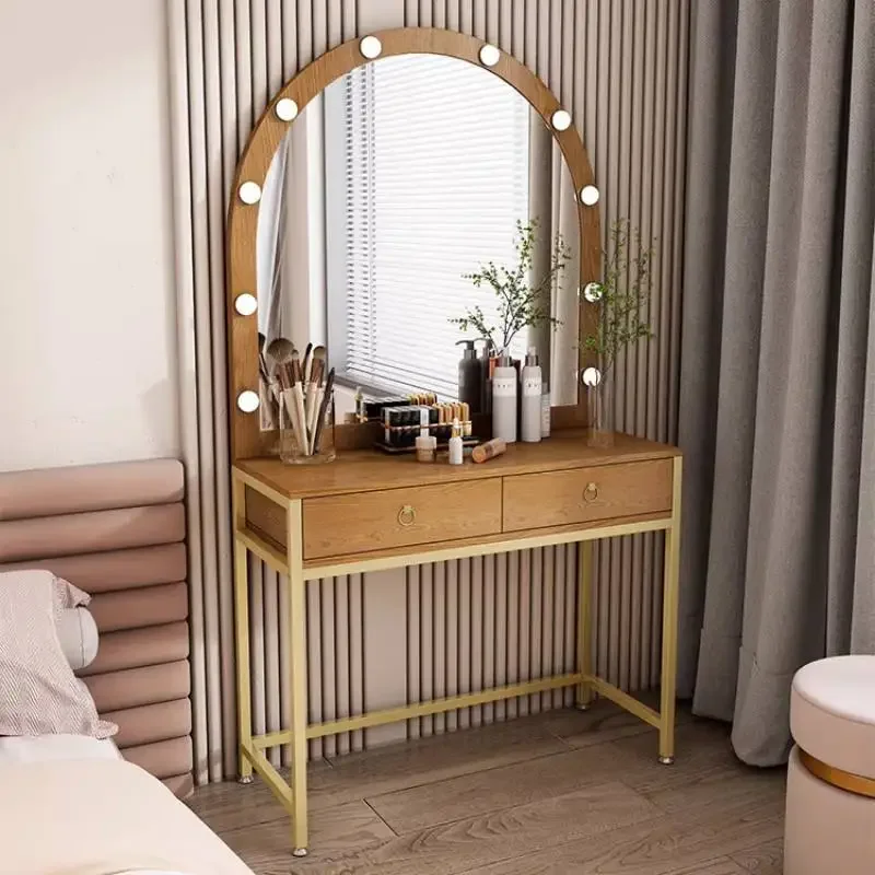 

Wooden Luxury Makeup Vanity Desk Hidden Glossy Europa Vintage Makeup Vanity Desk Cheap Modern Komody Furnitures For Bedroom