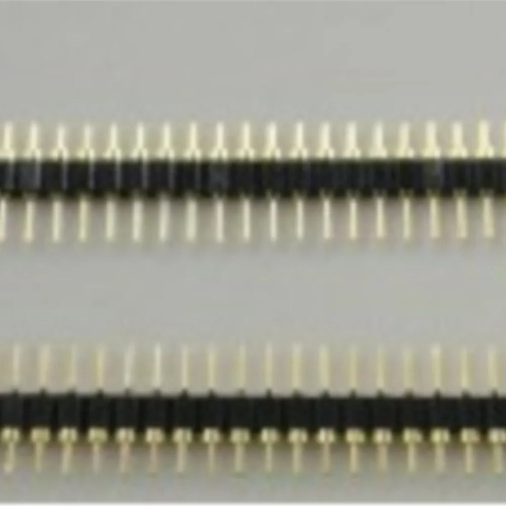 Free Shipping 10pcs 1x40 Pin 2.54MM golden pin 2.54 Round Male Pin Header Connector