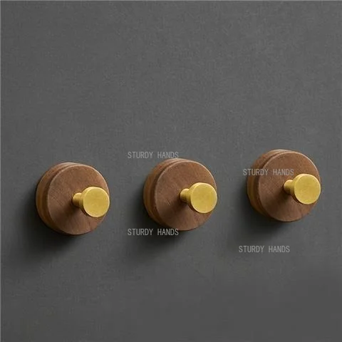 1/3/5PCS Solid Wood Hook, Non Perforated Coat Hook, Toilet Wall Hook, Without Glue, Buyers Need To Bring Their Own Adhesive