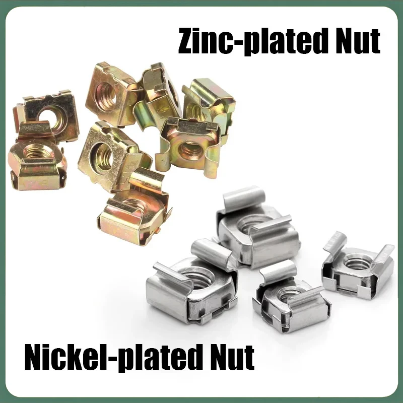 M4 M5 M6 M8 Mounting Clip Screw Cage Nuts Set Mounting Bolts Square Hole for Server Cabinet Rack Metric Washer Screws Hardware