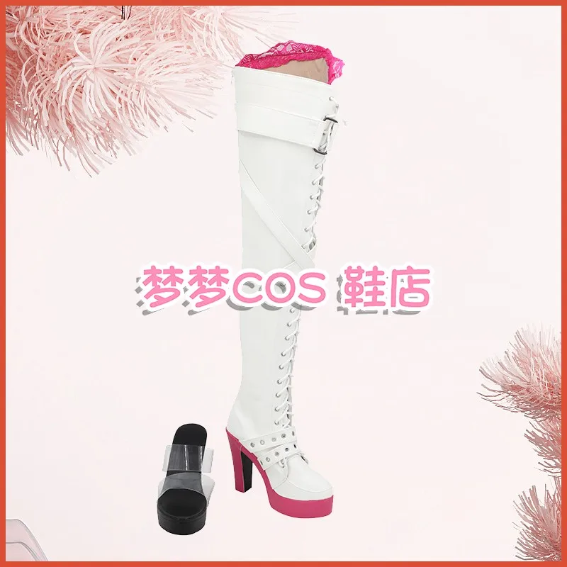 Anime MIKkUU Cosplay Schoenen Game Cosplay Vrouwen Roze Leuke Racing Schoenen Miku Laarzen Halloween
