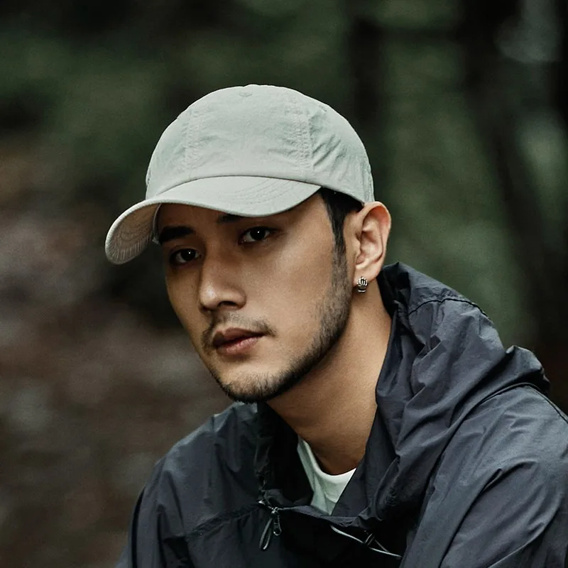 Men's Outdoor Waterproof Quick Dry Baseball Cap Summer Lightweight Breathable Sun Hat for Hiking Sports Casual Solid Color Cap