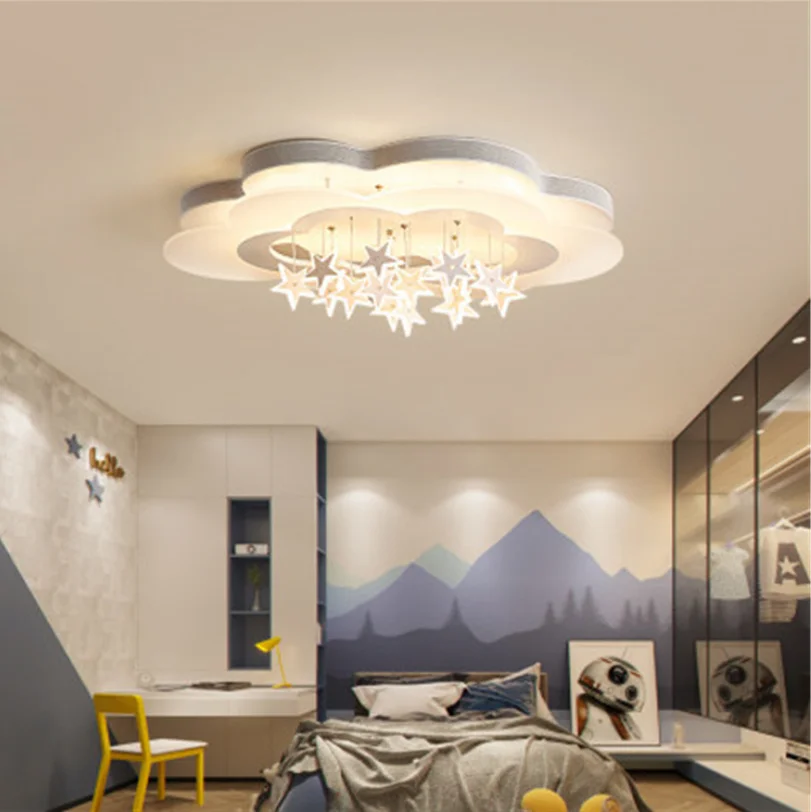 Современные светодиодные красочные детские лампы для спальни с дистанционным управлением облачные светодиодные фонари