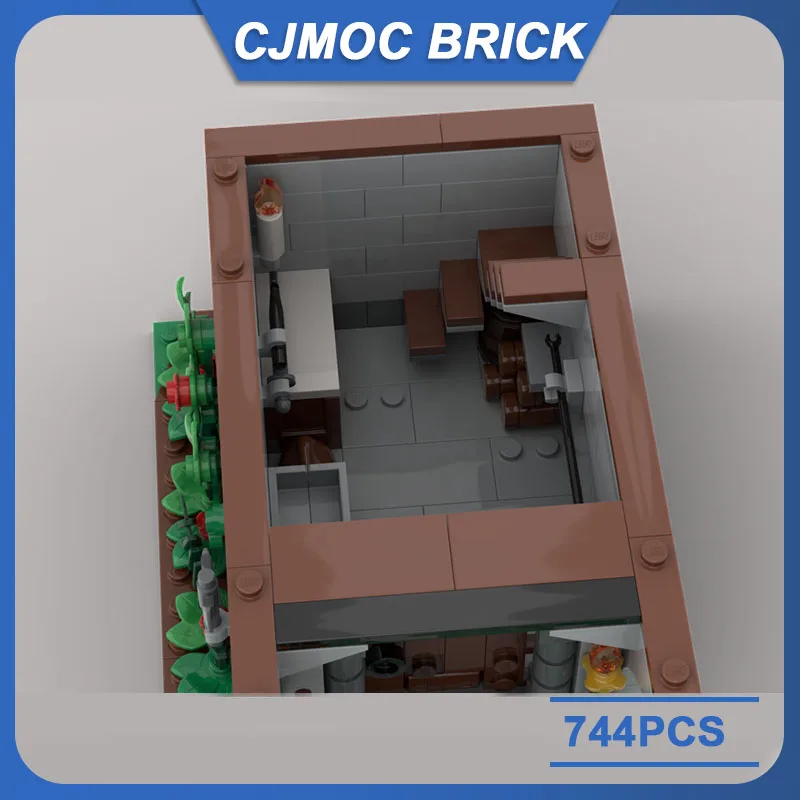 MOC-106586 Building Block Medieval Fisherman's House Technical Bricks DIY Assembled Model Toy Christmas Gift