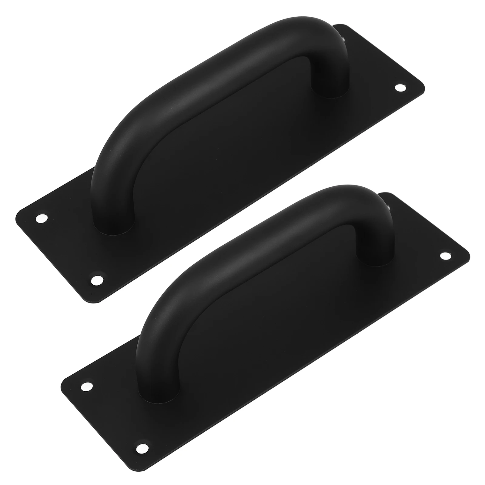 

2pcs Fire Door Handle Push Pull Fence Knobs Hardware Plate Stainless Steel Gate Handles Black Heavy Duty Commercial Door Pull