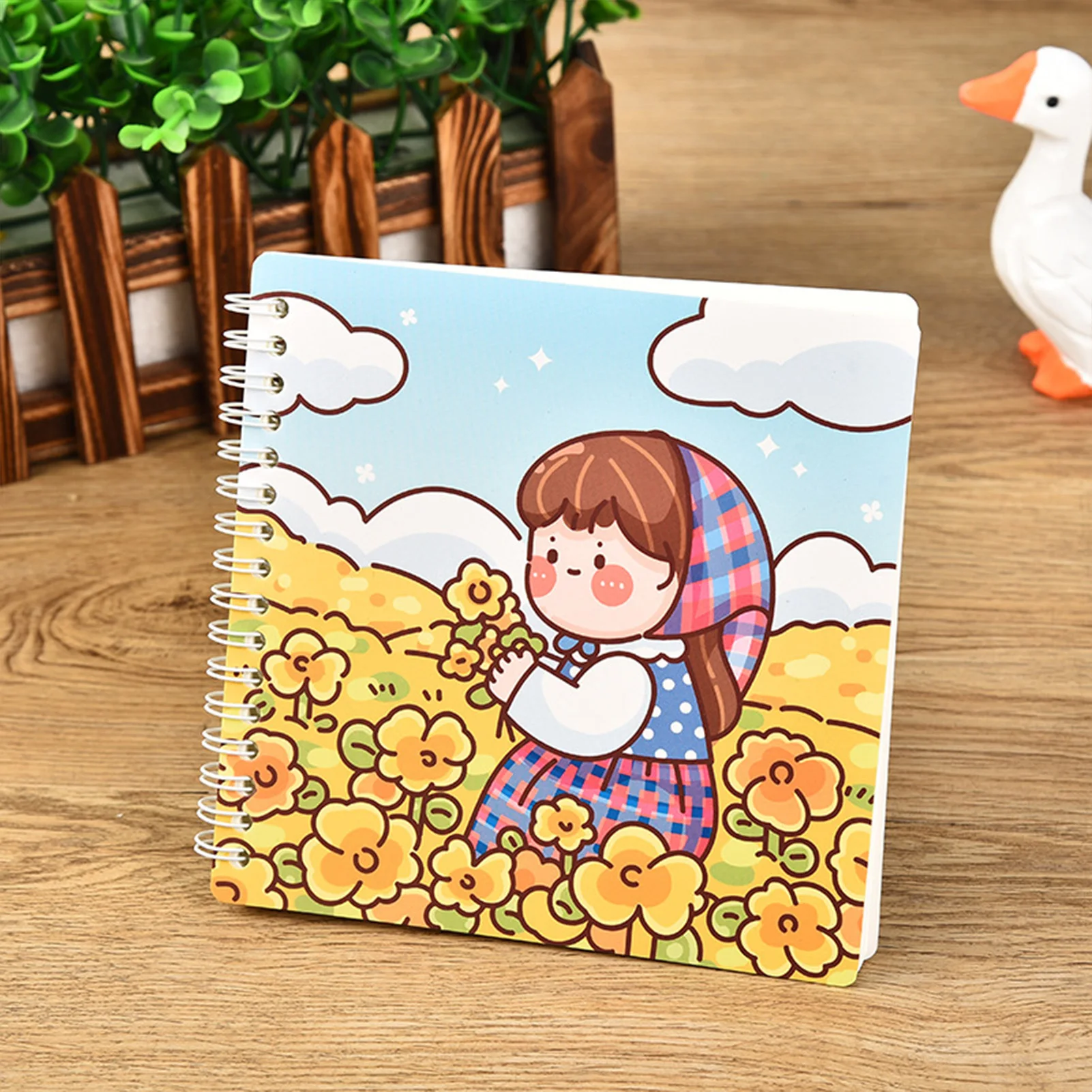 Student's' Cartoon Scrapbook Notebook Portable Notepads Sticker Collection Accessories Gift for Children's Day Thanksgiving