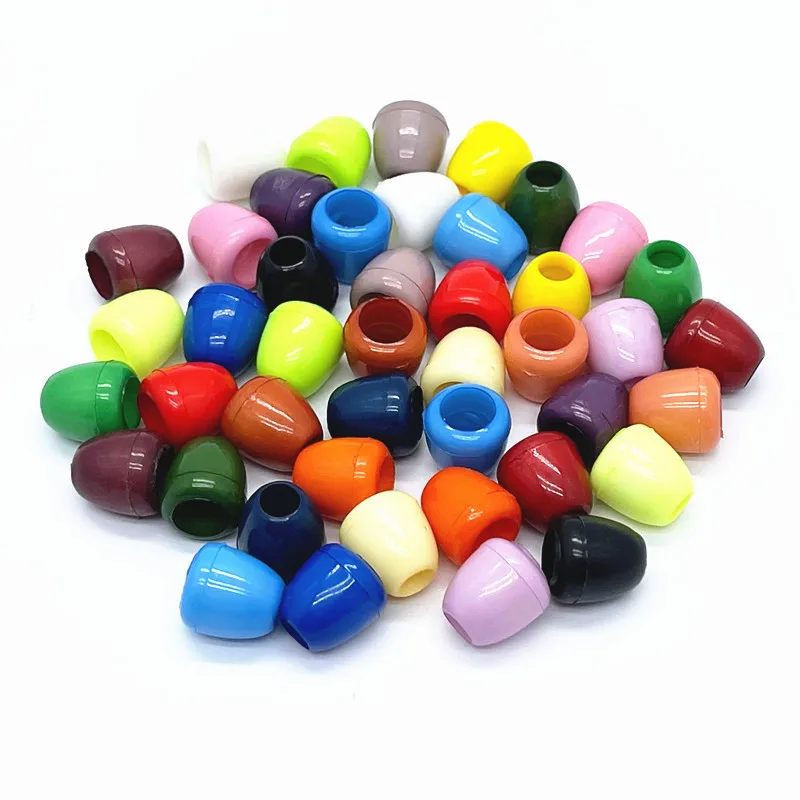 Mixed 10/30/50pcs Chroma Cord Ends Bell Stopper Lock Plastic Toggle Clip Paracord Clothes Bag Sportswear Shoelace Rope Parts DIY