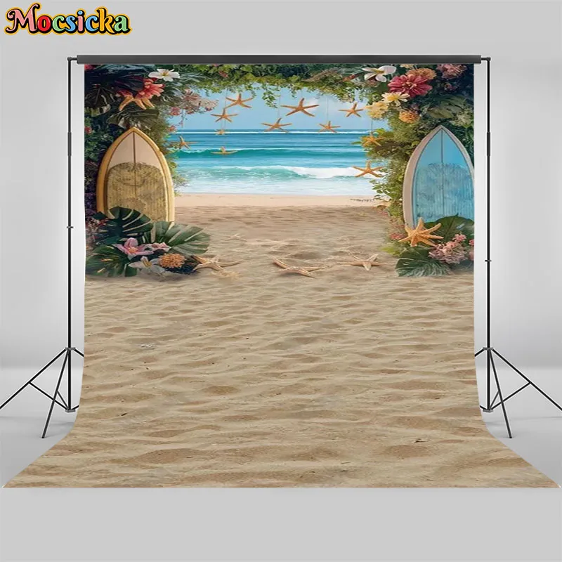 Newborn Birthday Party Decoration Background Beach Cabin Pink Willa Decoration Cake Smash Baby Shower Backdrops Studio Props