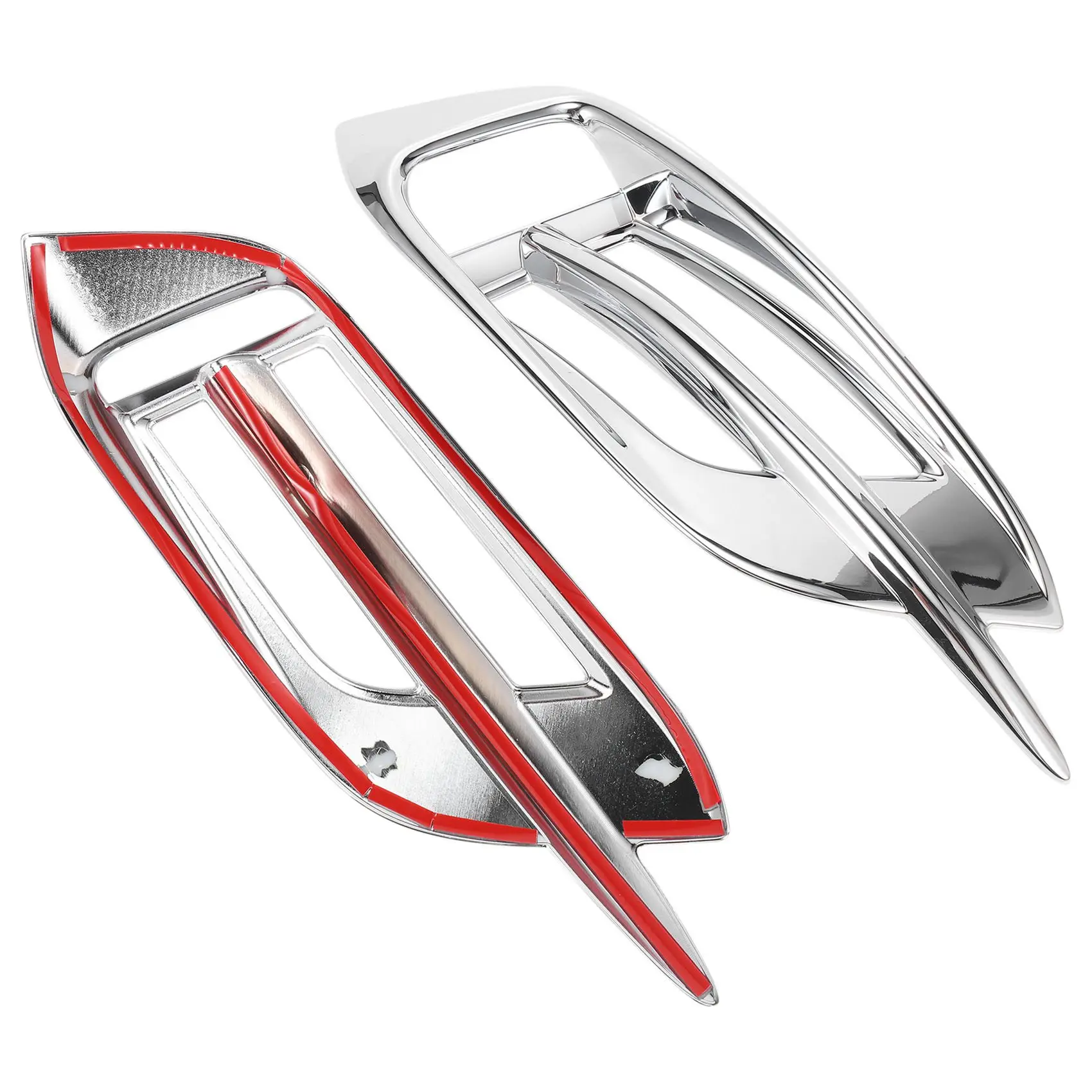 2PCS Chrome Finish Silver Rear Fog Lights Cover Trim Molding for Honda Civic 10TH GEN 2016-2020