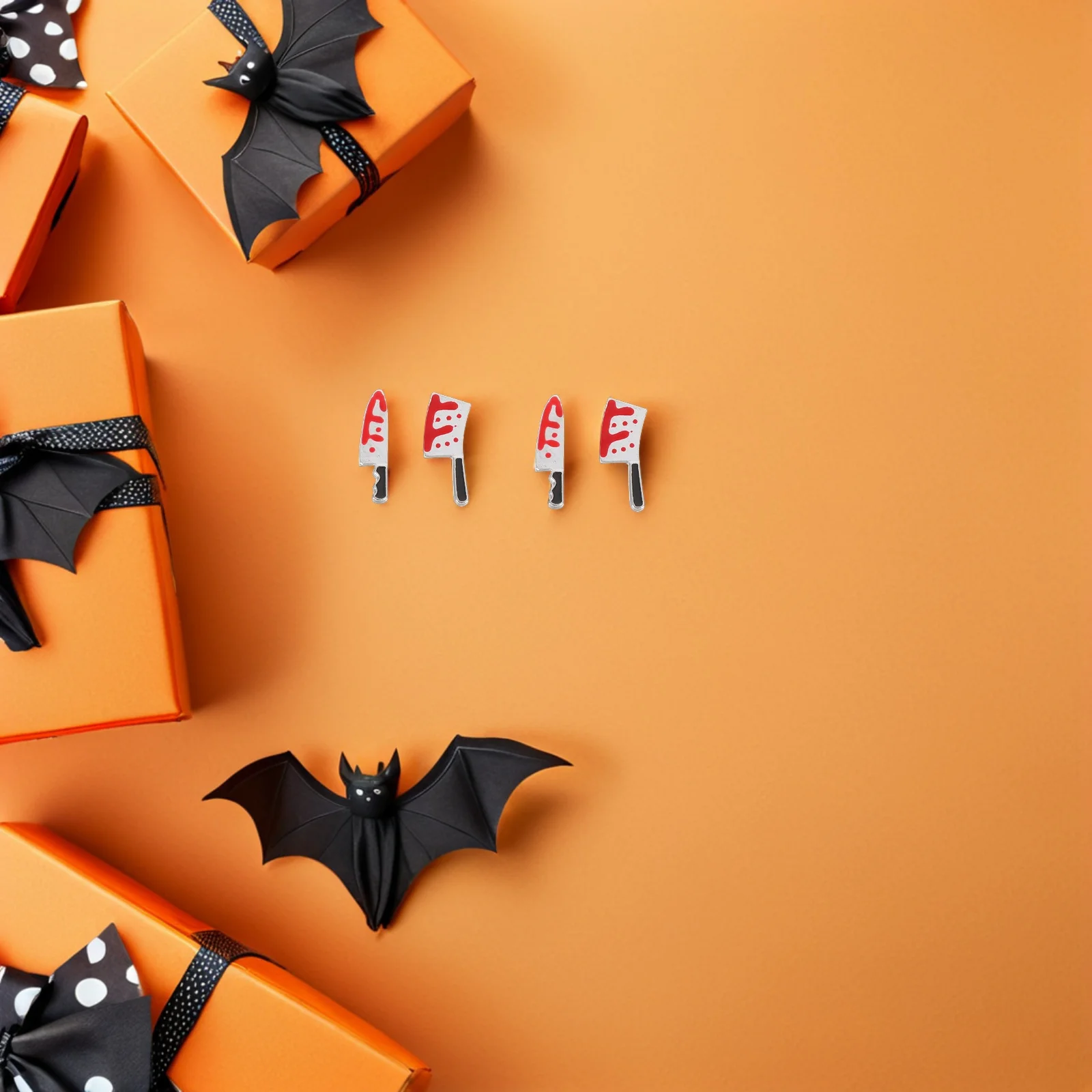 

40Pcs Bloody Cutter Halloween Nail Art Charms Metal Punk Accessories Unique Horror Themed DIY Manicure Supplies