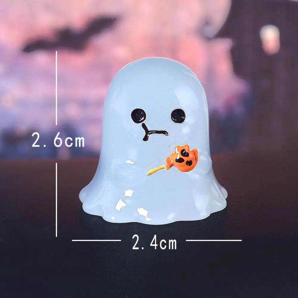 

Cartoon Halloween Luminous Ghost Figurines Pumpkin Owl Resin Crafts Noctilucent Ghost Ornaments Mini DIY