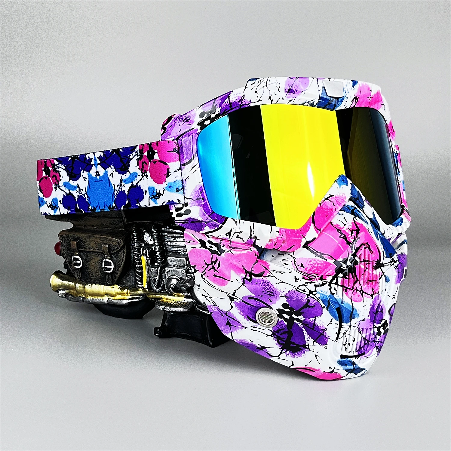1Pcs Integrated Detachable Riding Mask - Windproof, Sandproof, Large Vision & Comfortable Breathable for Western Markets