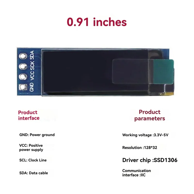 【Hot Ltem】0,91-дюймовый 128X32 IIC I2C белый OLED ЖК-дисплей для Bitaxe Gamma 601 Supra 401 Ultra Bitcoin Miners DIY ЖК-модуль 【Hot Ltem】0,91-дюймовый 128X32 IIC I2C белый OLED ЖК-дисплей для Bitaxe Gamma 601 Supra 401 Ultra Bitcoin Miners DIY ЖК-модуль