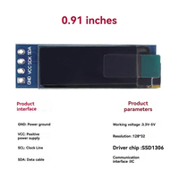 【Hot Ltem】0.91 Inch 128X32 IIC I2C White OLED LCD Display For Bitaxe Gamma 601 Supra 401 Ultra Bitcoin Miners DIY LCD Module