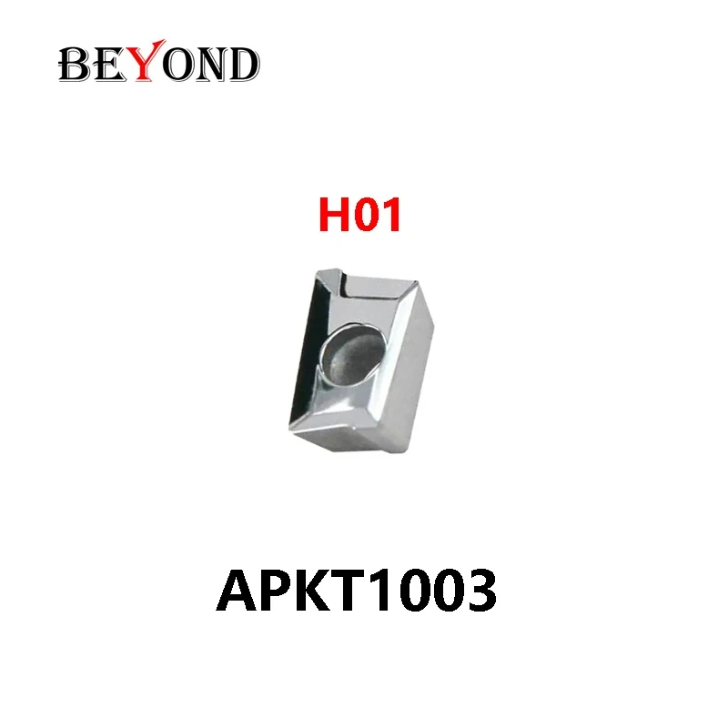 

Токарный резец BEYOND APKT1003 H01 APKT 1003, твердосплавные пластины, 10 шт./коробка, токарный инструмент, обработка алюминия и меди с ЧПУ