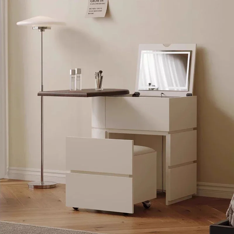 

Simple Modern Light Luxury Small Clamshell Dressing Table Multi Functional Makeup Vanities Vanity Makeup Desk Bedroom Dressers