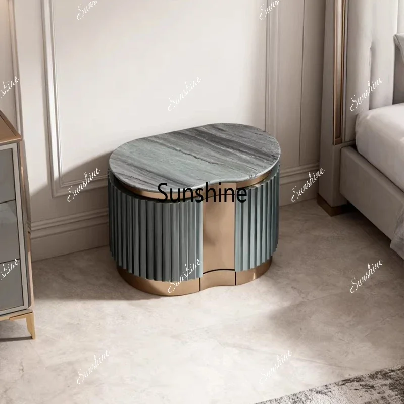 

Italian light luxury modern simple bedroom high-end bedside cabinet