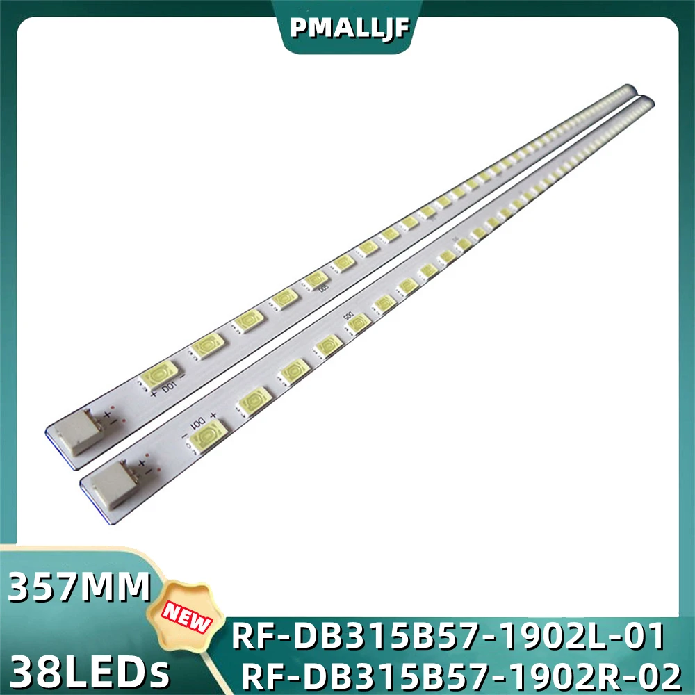 2Pcs/Set LED Backlight Strip RF-DB315B57-1902R-02 RF-DB315B57-1902L-01 32HME8000R35 32HME8000R33 38LEDs 357MM